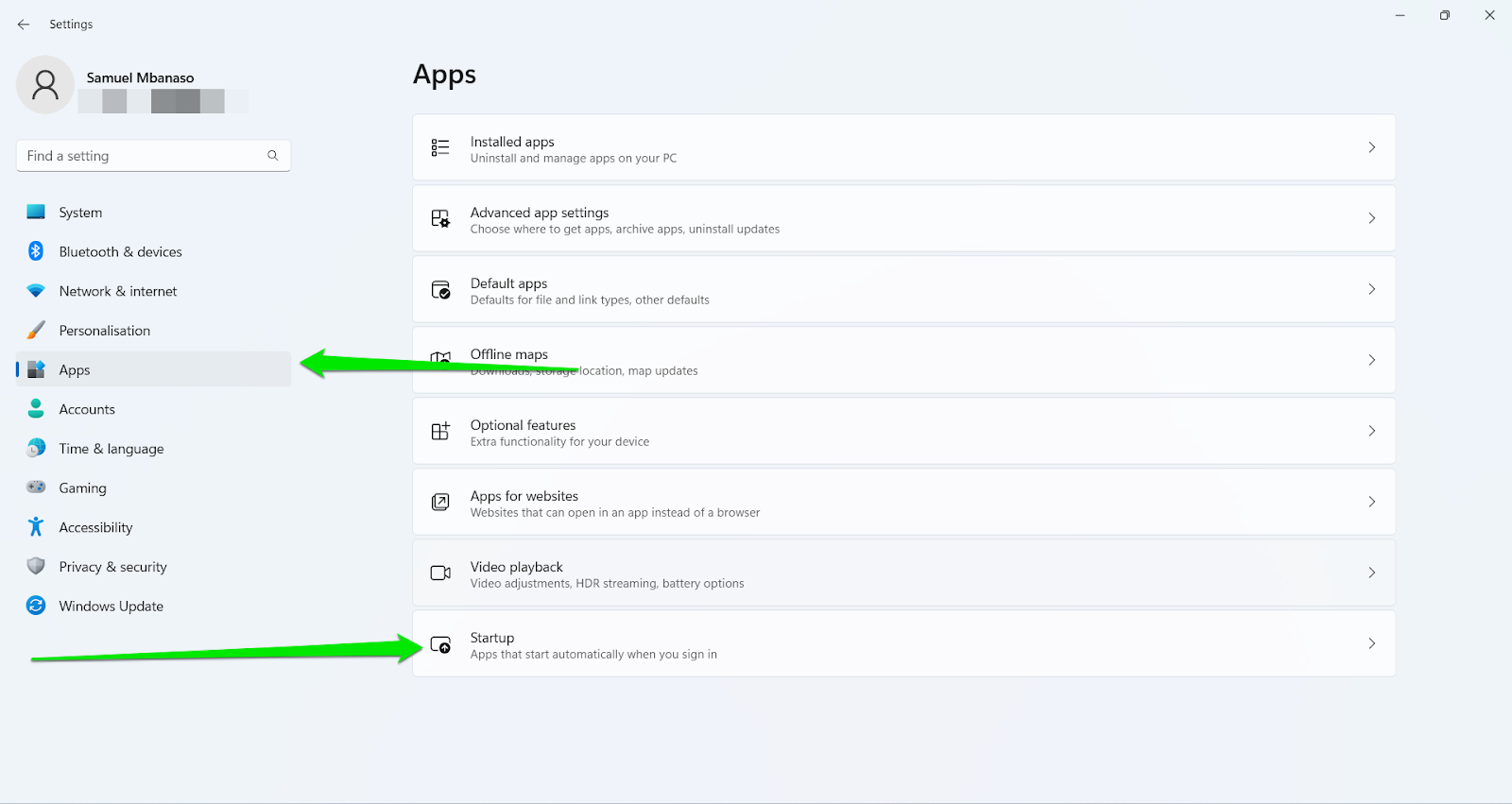 Startup on Windows 10