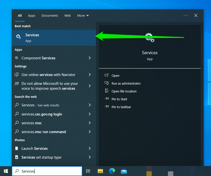 Windows 10 Services
