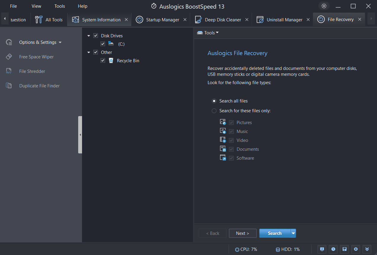 Auslogics File Recovery