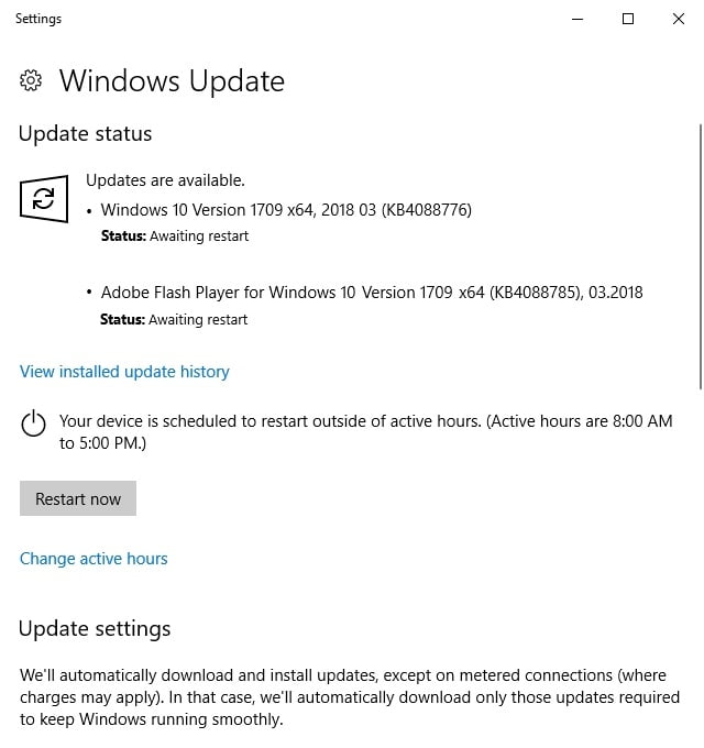 Use Windows Update to update your OS