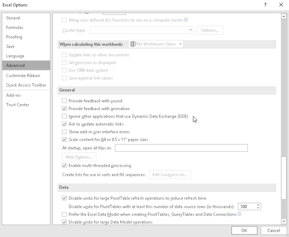 excel not opening from outlook