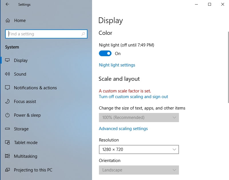 fix icon size windows 10