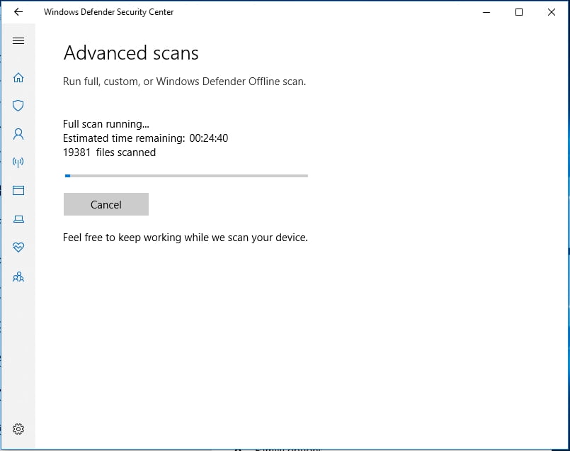 Perform a full scan of your system.