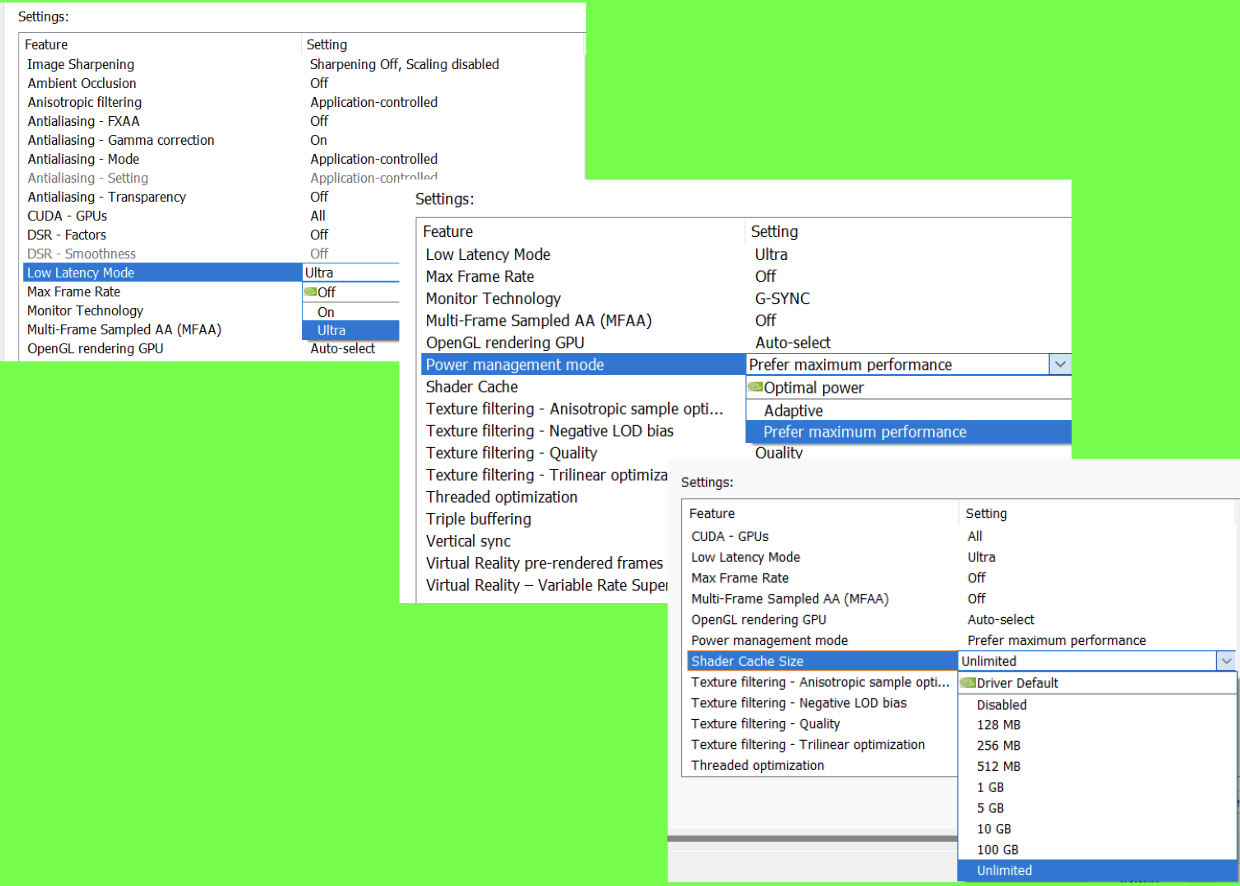 Change graphics card settings