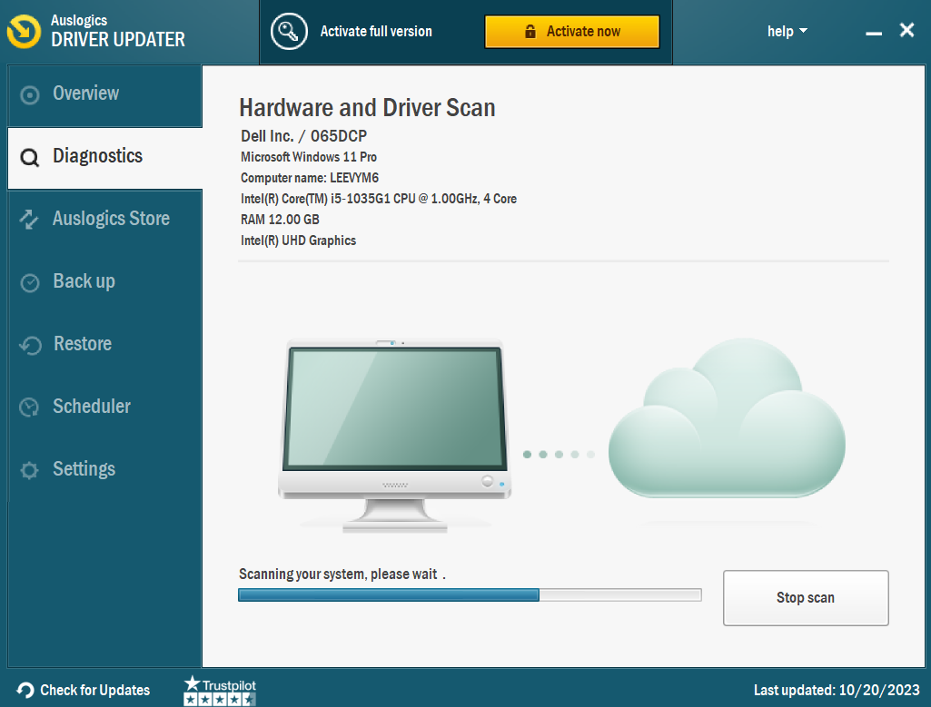 Scan your PC with Auslogics Driver Updater