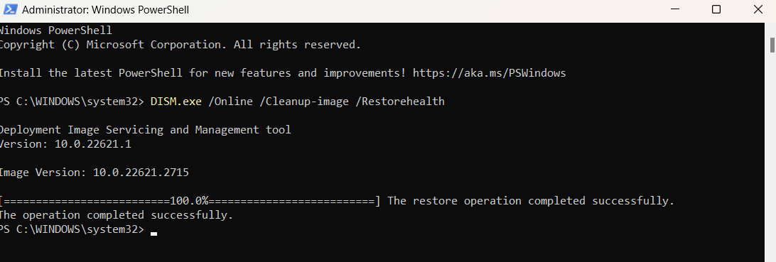 Type in sfc/scannow