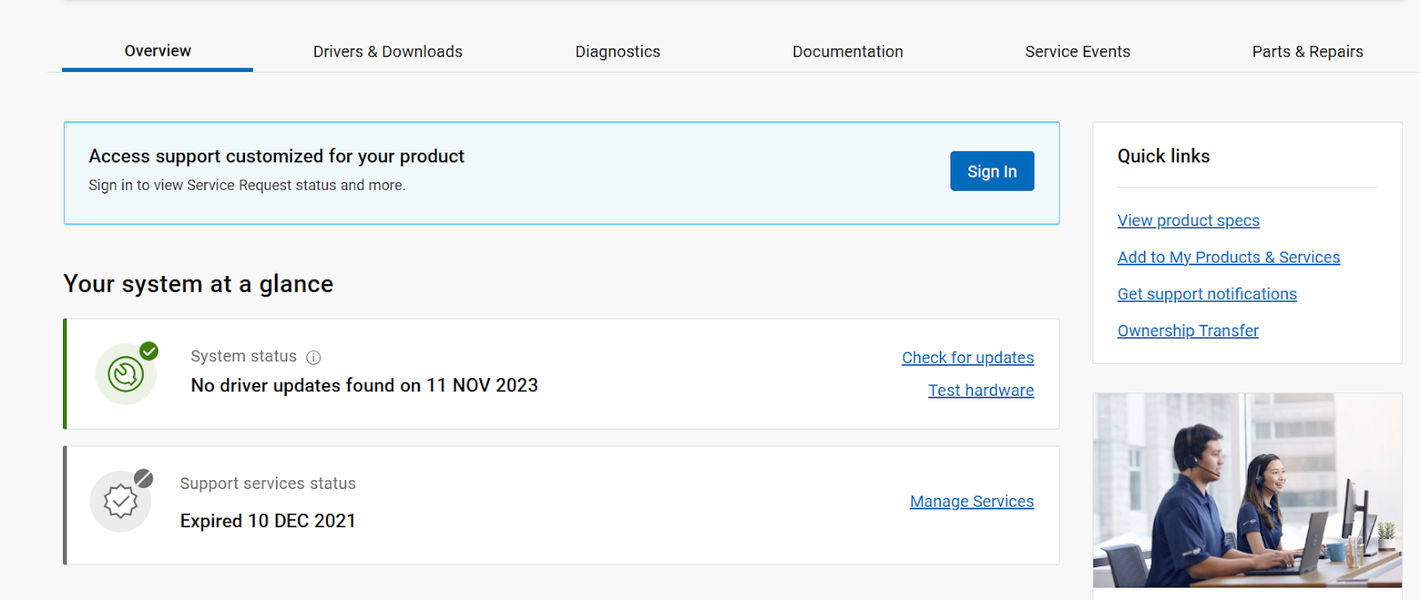 Your system at a glance