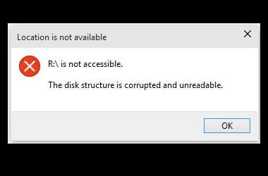 How to fix The Disk Structure Is Corrupted and Unreadable?
