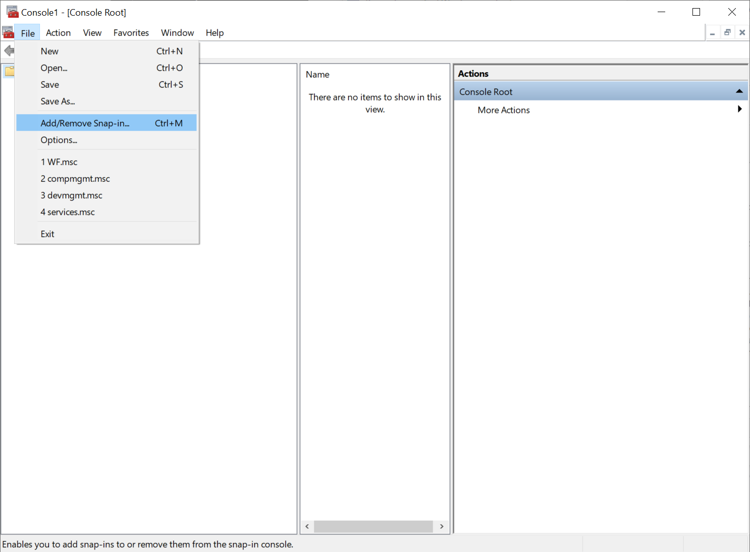 Console Root (Add:Remove Snap-in)