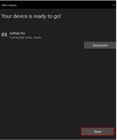 Your device is ready to go Airpods