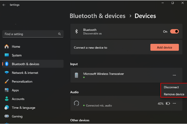 Bluetooth and devices