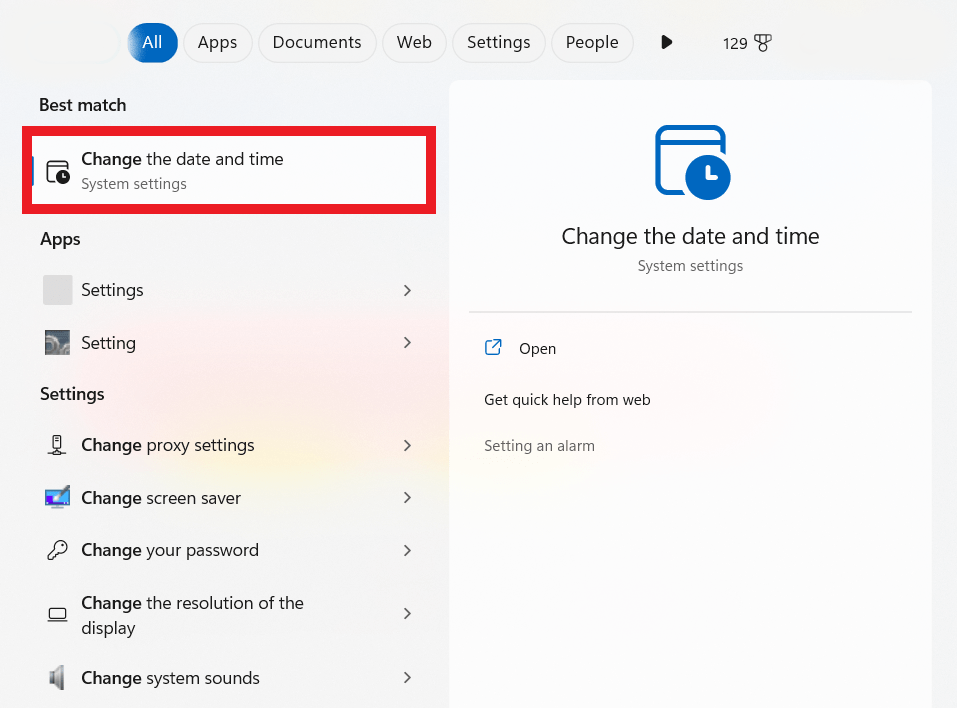 Сhange the date and time on Windows 10 PC