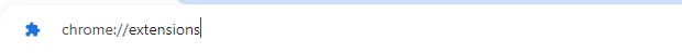 Type in <em>chrome://extensions</em>