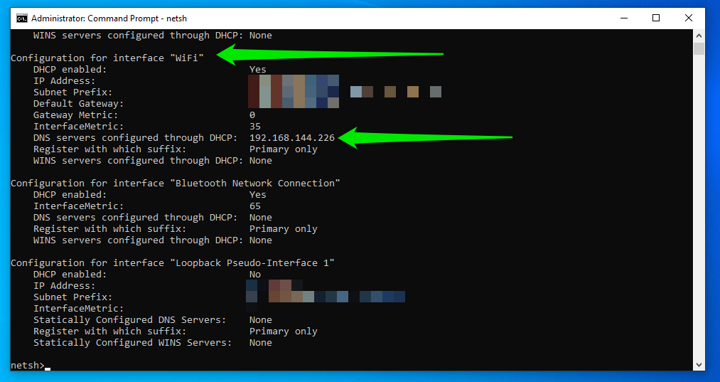 Configuration for internet WiFi