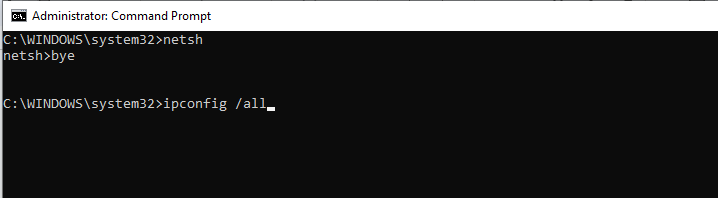 system32 ipconfig