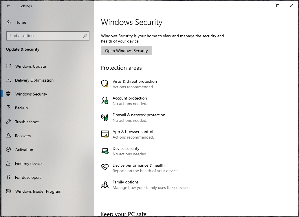Make sure your antivirus program isn’t blocking the game. Windows Security