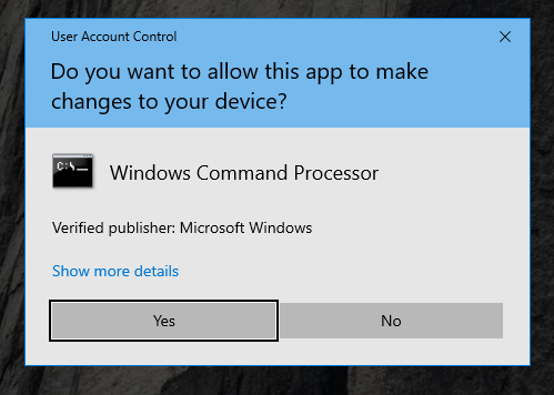 Scan for corrupt system files and replace them. User Account Control
