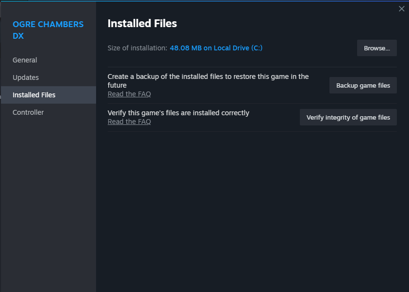 Steam. Verify integrity of game files