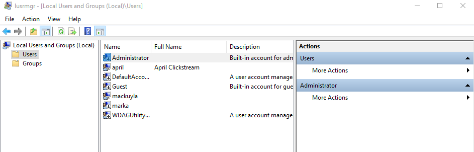 Add the missing user’s account, and then you should be able to switch account