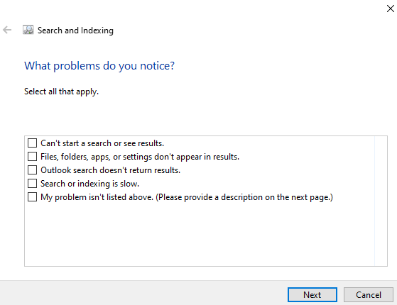 Try troubleshooting with administrator permissions