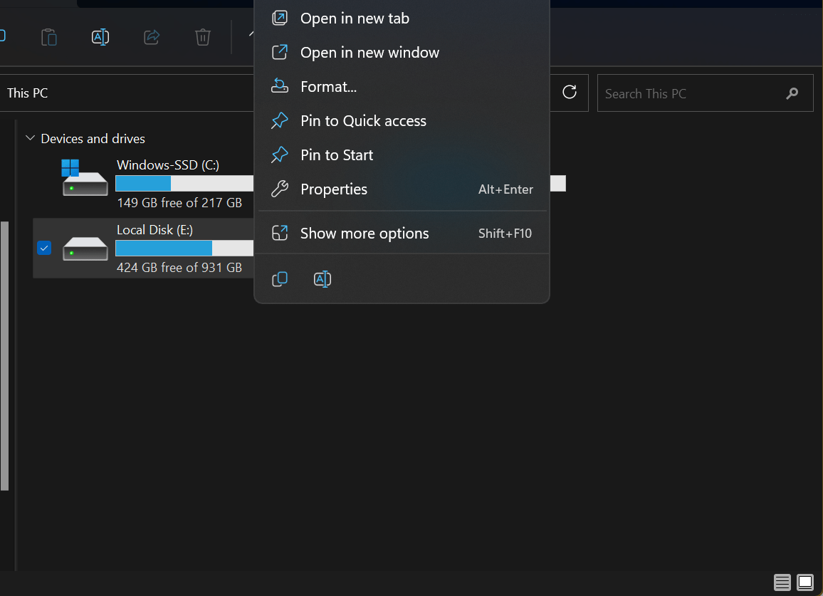 perform disk check on Windows 11