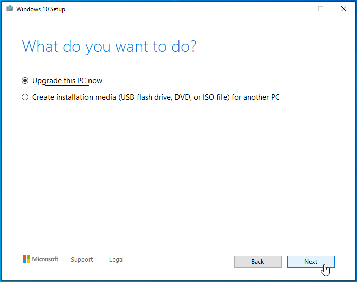 Click on the Next button.