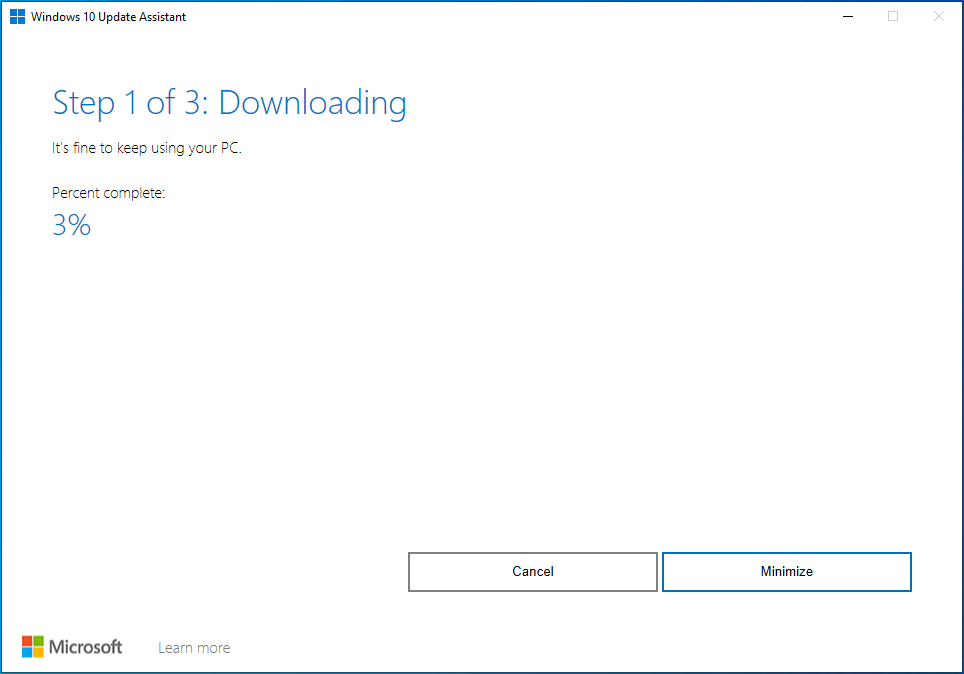 The updates are being downloaded.
