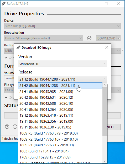 1- Download Windows 11 PRO 21H2 e Download RUFUS 3.17 para criar o pendrive  de boot 