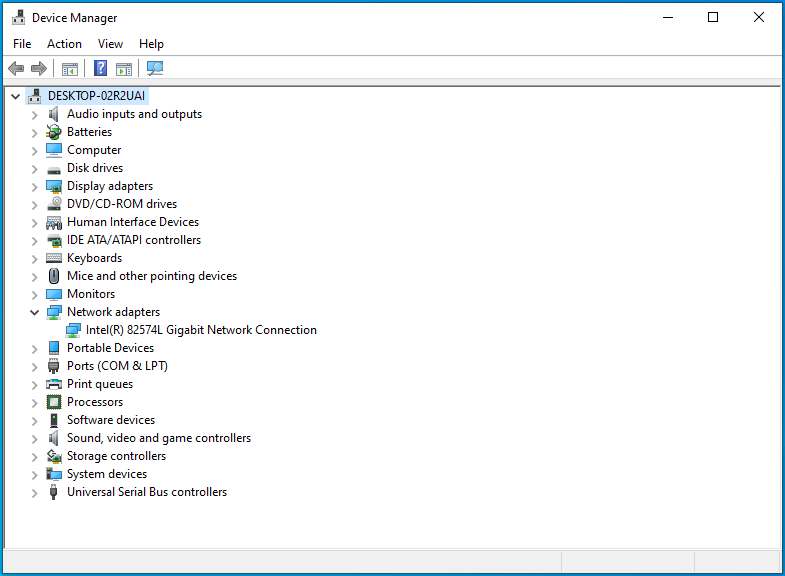 Navigate to Network Adapters.