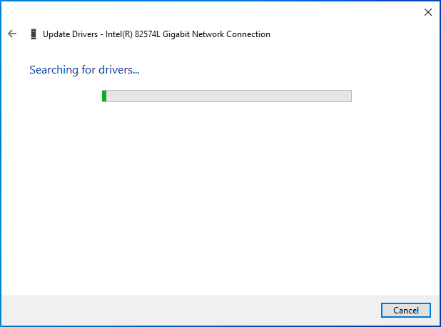 Windows will search for drivers automatically.