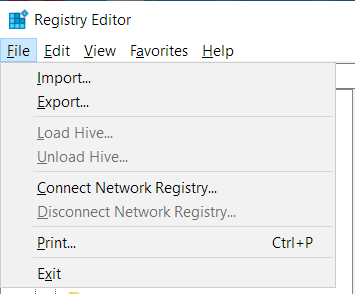 Select Export from the File menu.