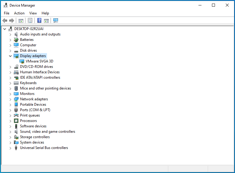 Expand the Display Adapters category.