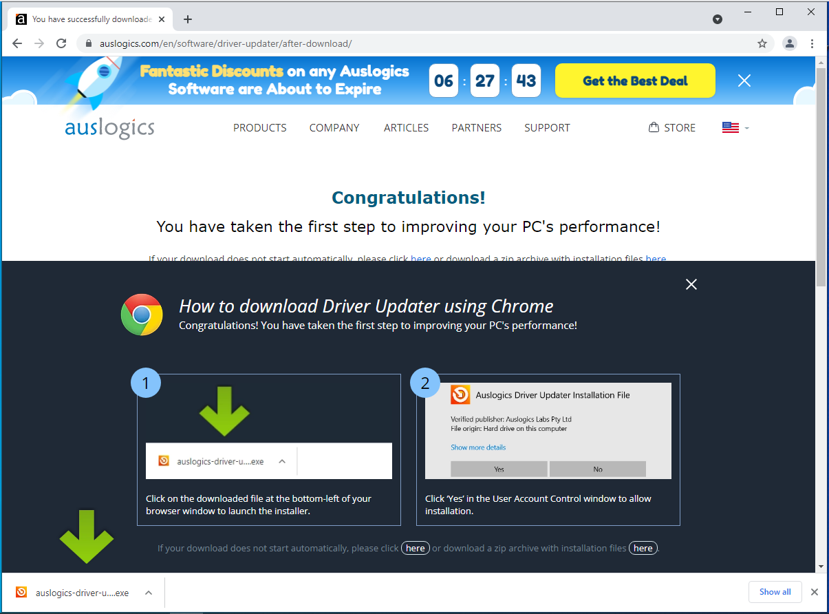 Wait until the installation package is downloaded.