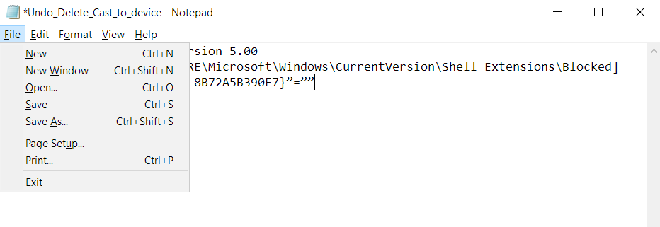 Go to File and click Save As.