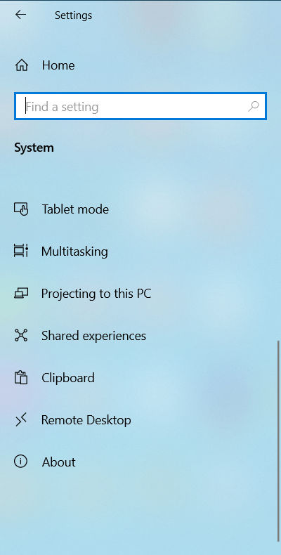 Navigate System and click About.