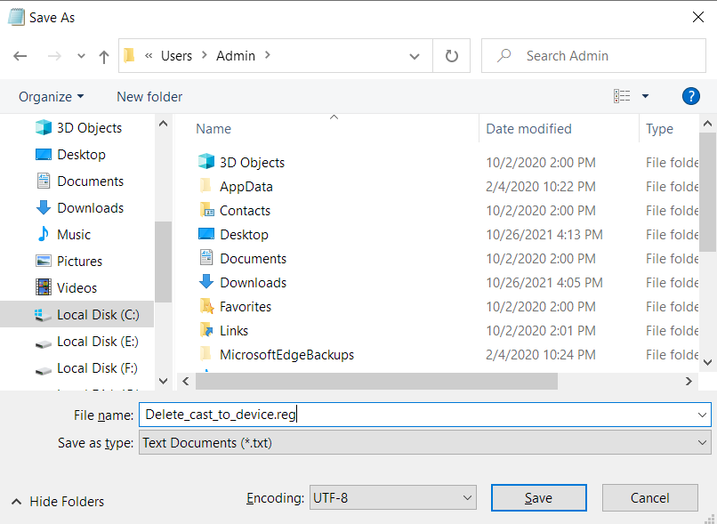 Save the new Notepad file.