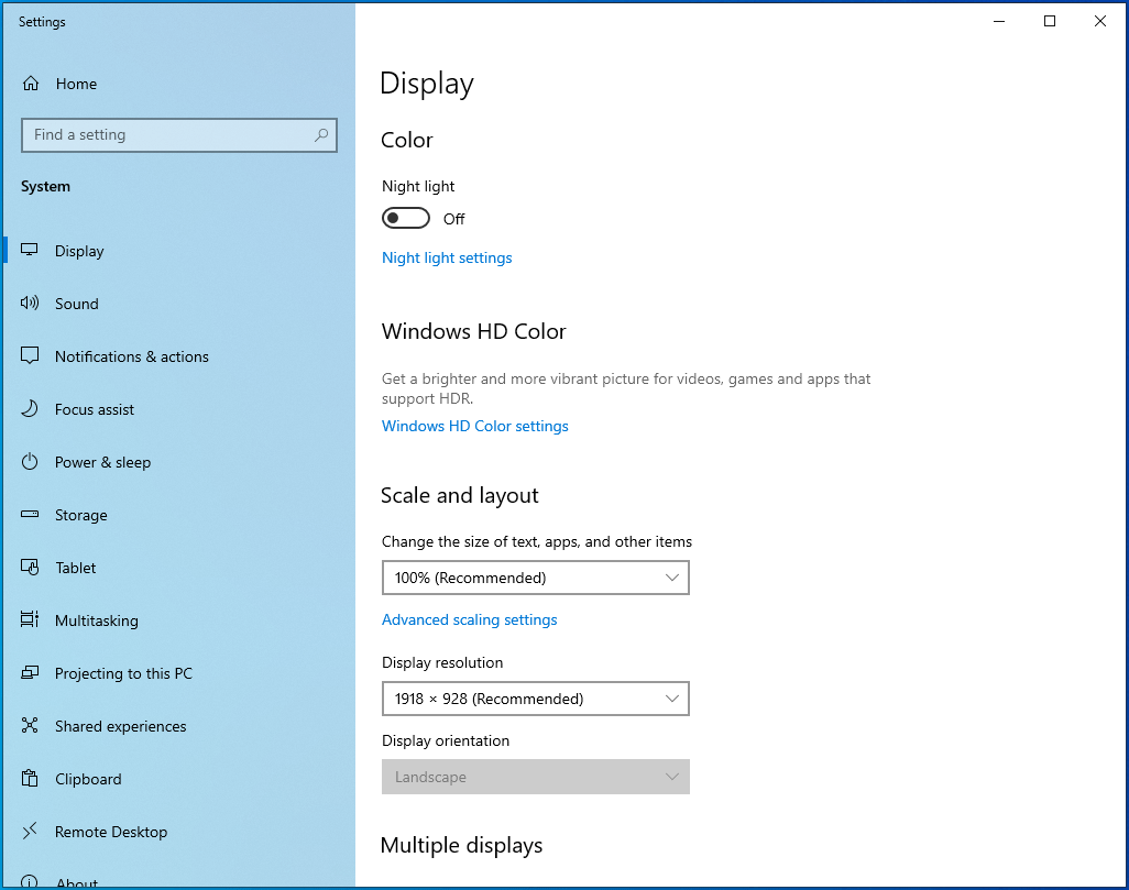 Navigate to Scale and Layout.