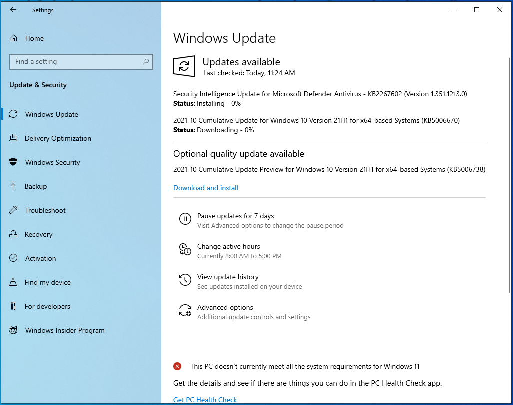 Check what kinds of updates are being downloaded.