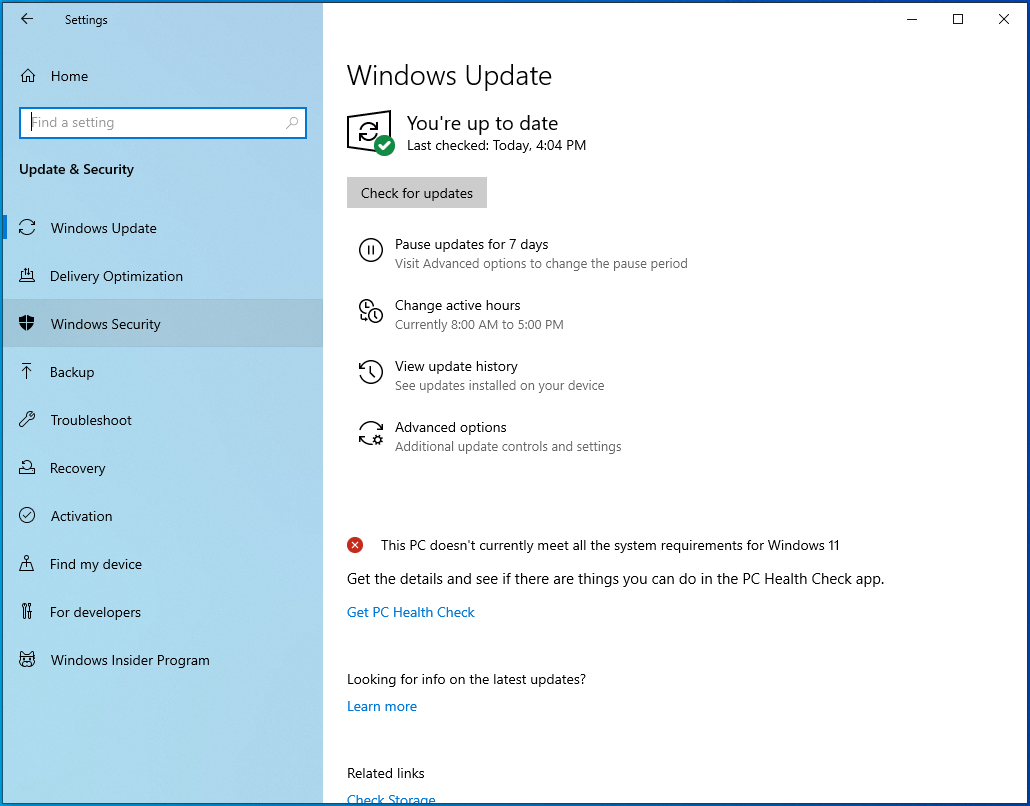 Navigate to Windows Security.