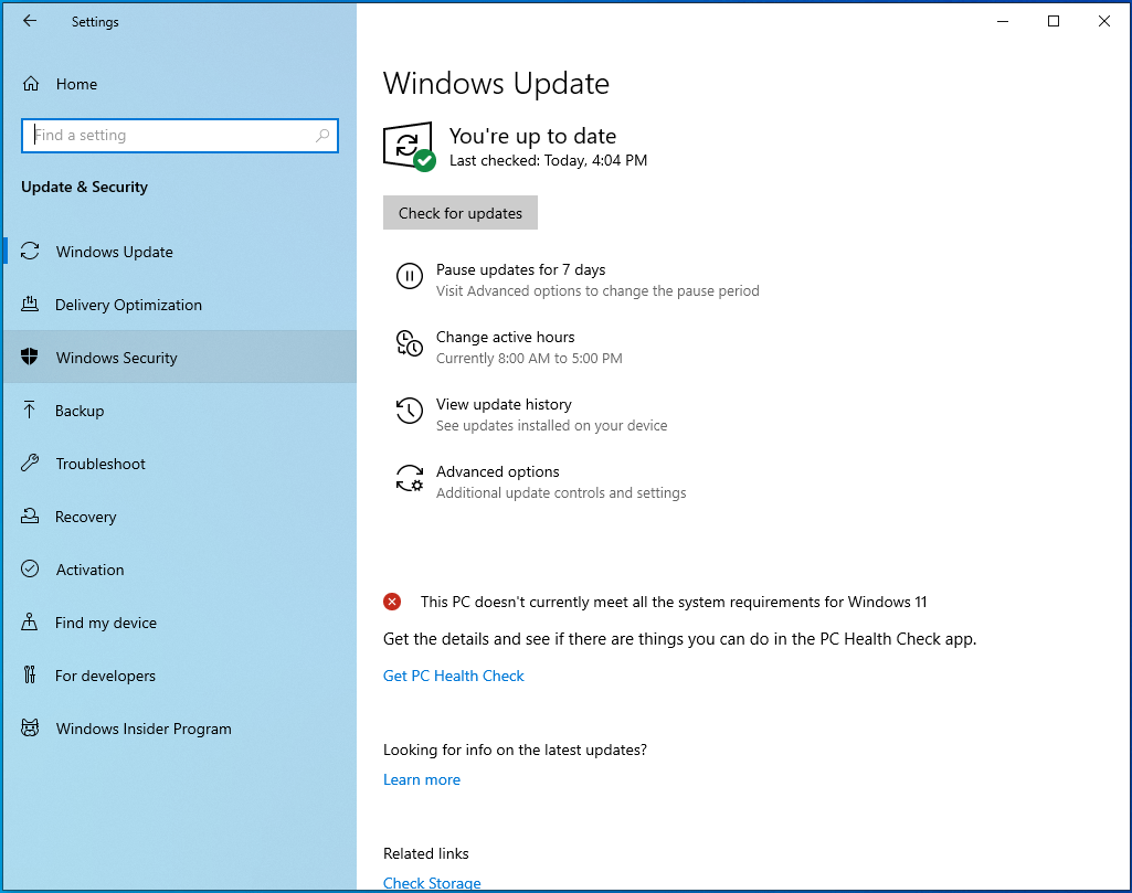 Click on Windows Security on the left pane.