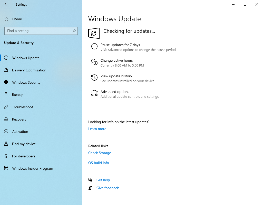 Windows will install all available updates automatically.