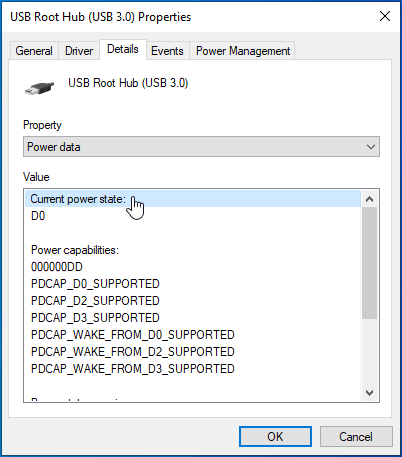 Go to Current Power State.