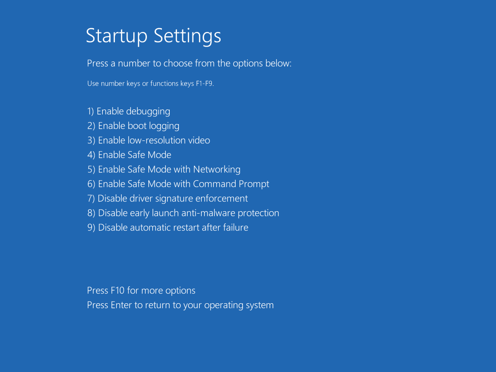 Select Enable Safe Mode with Networking under Startup Settings.