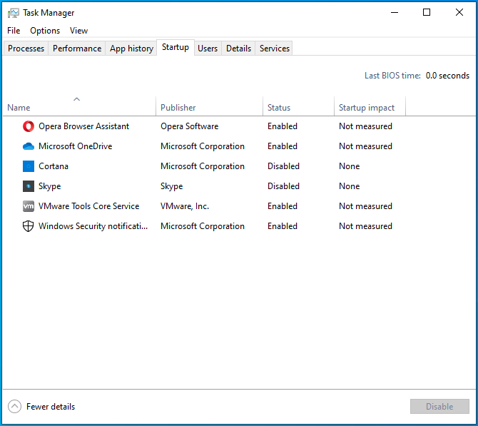 Select a program and disable it.