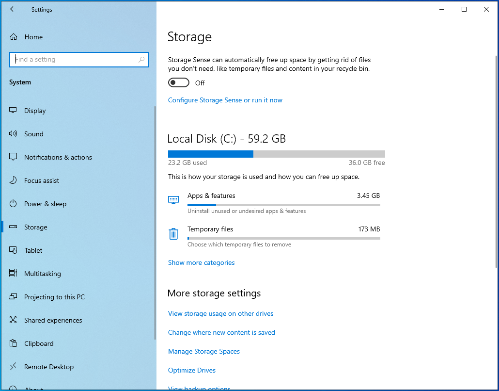 Select Temporary Files under Local Disk.