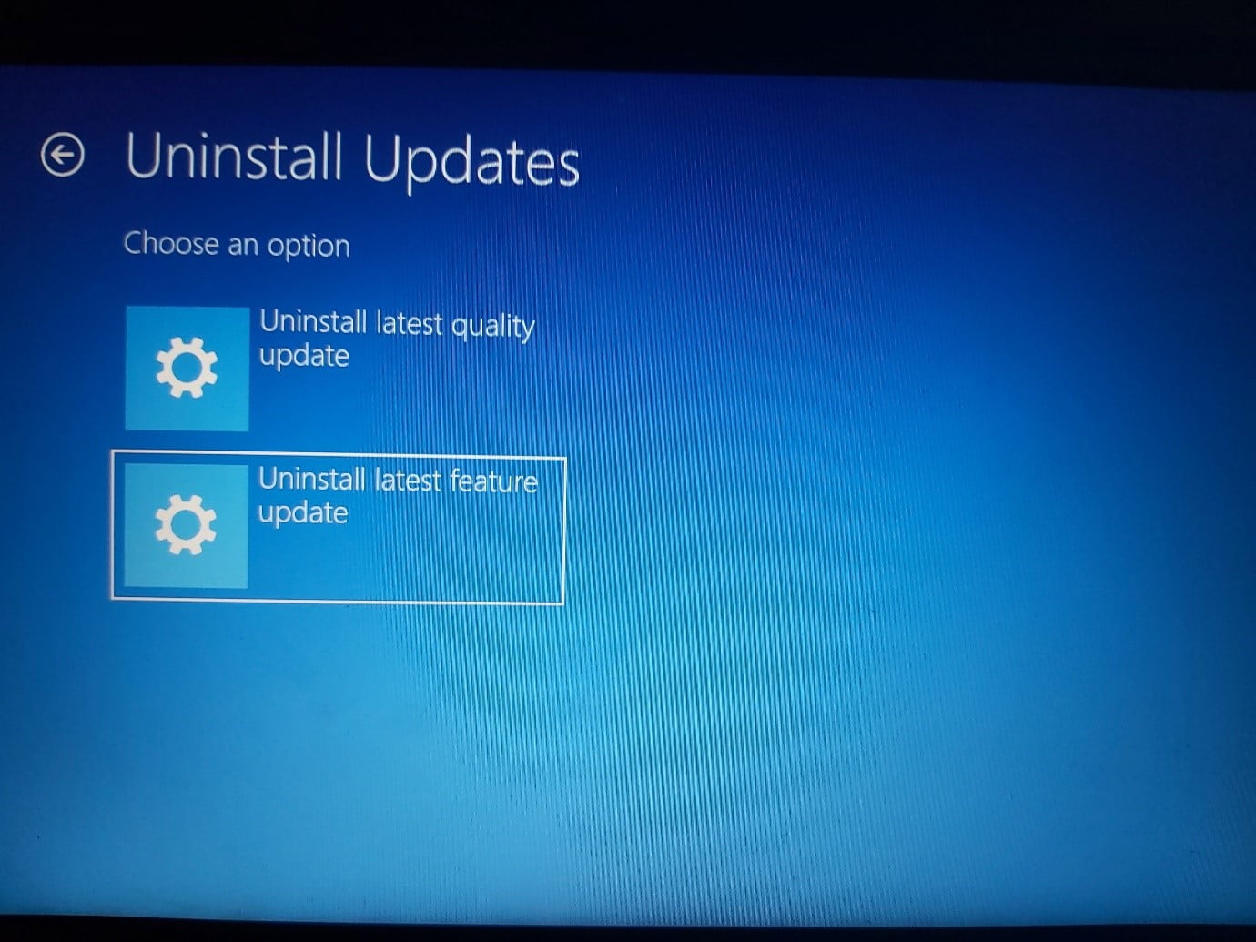 How to uninstall latest feature update on Windows 11?