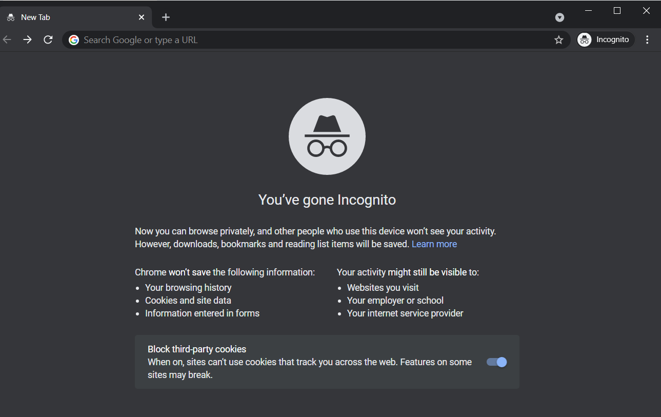 Use your Incognito mode window to browse where you need.