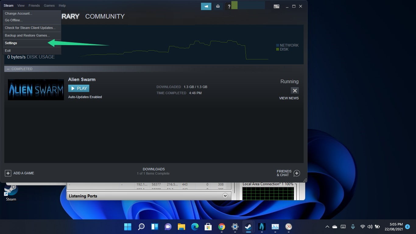 How to check FPS via Steam interface on Windows 11
