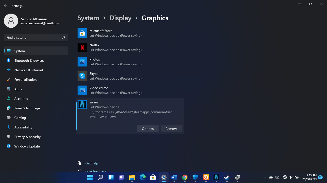How to see graphics settings on Windows 11