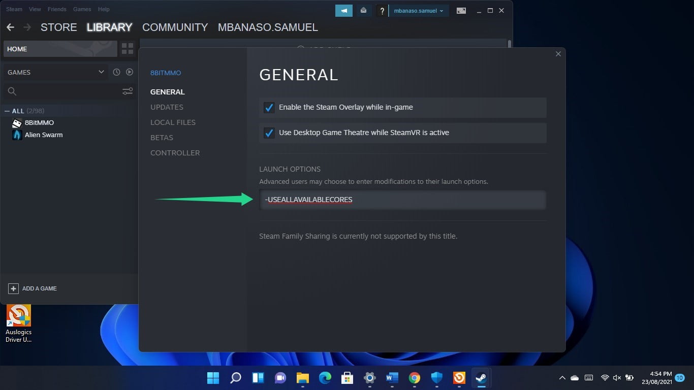 How to use USEALLAVAILABLECORES text command